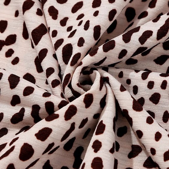 Leopard Animal Print Tiered Long Sleeve Dress - Picture 11 of 12